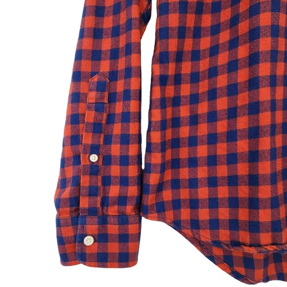 Taylor‎ Stitch Shirt Men's 42 Flannel Red & Blue Plaid Button-Down Shirt Pocket - Picture 6 of 10